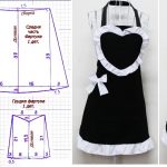 Лучшие  выкройки и пошаговые инструкции пошива кухонного фартука для 5 класса
