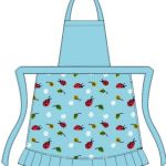 Лучшие  выкройки и пошаговые инструкции пошива кухонного фартука для 5 класса